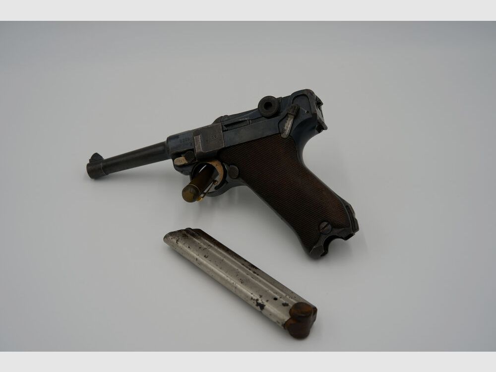P08 DMW / Mauser P08 Baujahr 1918 Erfurt