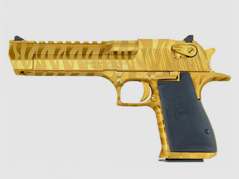 Magnum Research Desert Eagle 6 Gold Tiger Stripe