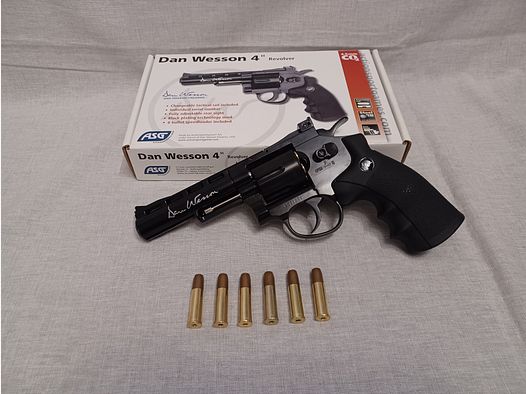 Dan Wesson 4" schwarz / 4,5 mm BB / CO2 / Revolver / OVP (114)