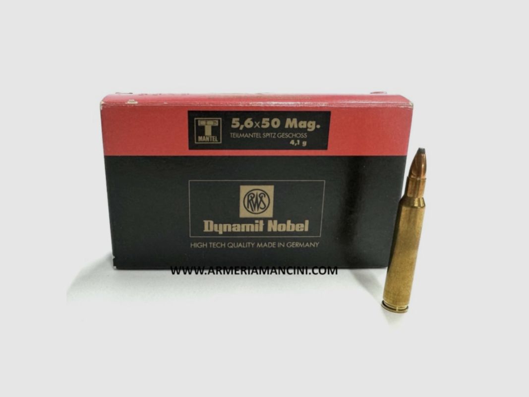 RWS kal. 5.6x50 Mag deelmantel 4,1 / 63gr - Doos van 20 stuks