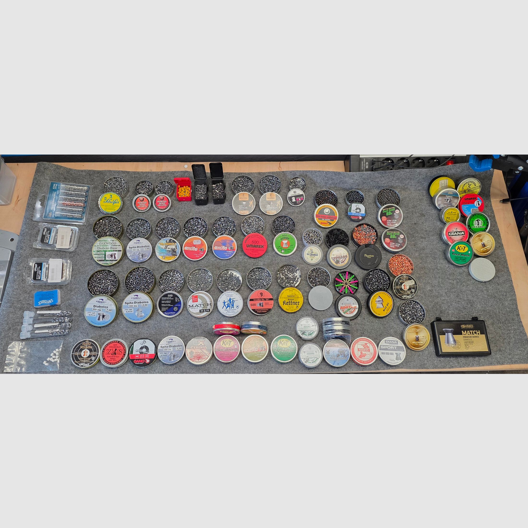 11kg !!! Konvolut Diabolo 4,5mm Kugeln Munition  Federdruck Gas Co2 Luftgewehr Luftpistole Match