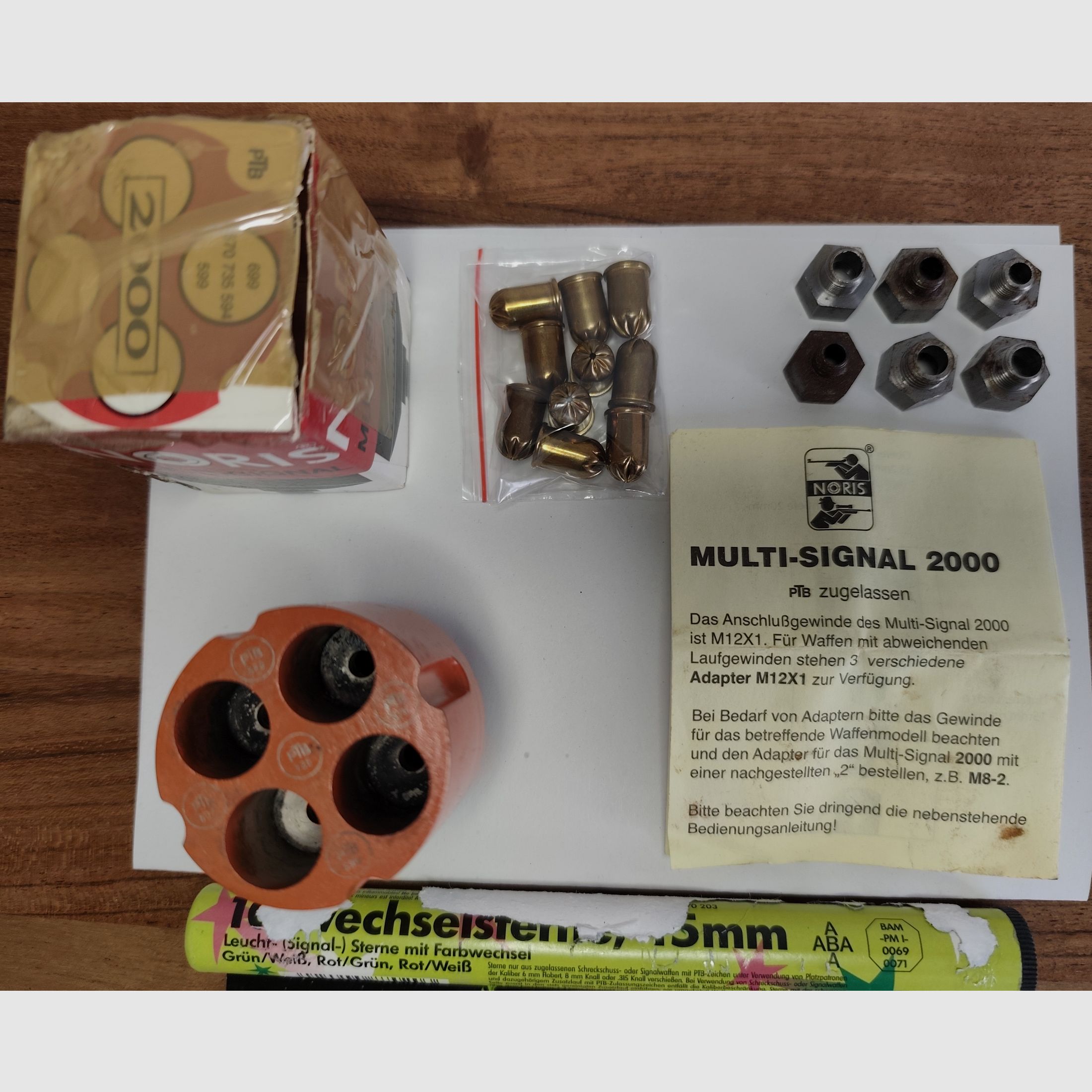 Noris Multi-Signal 2000 4-piece launch cup with 6 adapters