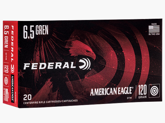 Federal Büchsenmunition American Eagle 6,5 mm Grendel 7,8g Open Tip Match