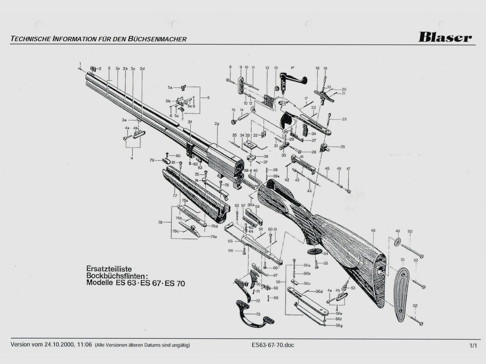 Blaser ES63 / ES67 / ES 70 – 1, immagine 1 di 2