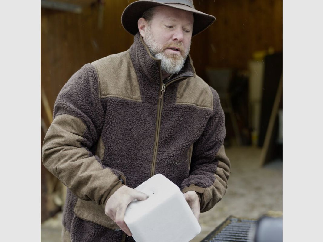 Kurtka polarowa Blaser Sherpa ciemny brąz