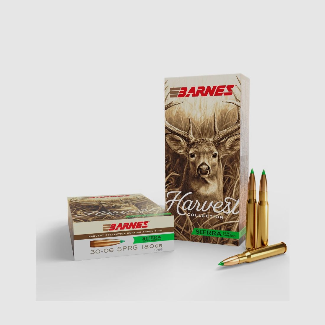 Barnes Harvest Collection .30-06 Sprg. 11,7 g / 180 gr Sierra Tipped GameKing Jagdmunition – 20 Stück #32403