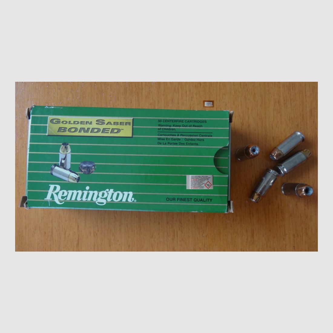 Remington 50 PATRONEN CAL. 40 S+W REMINGTON GOLDEN SABER BONDED HPJ 10,69 G - 165 GRS, Bild 1 von 2
