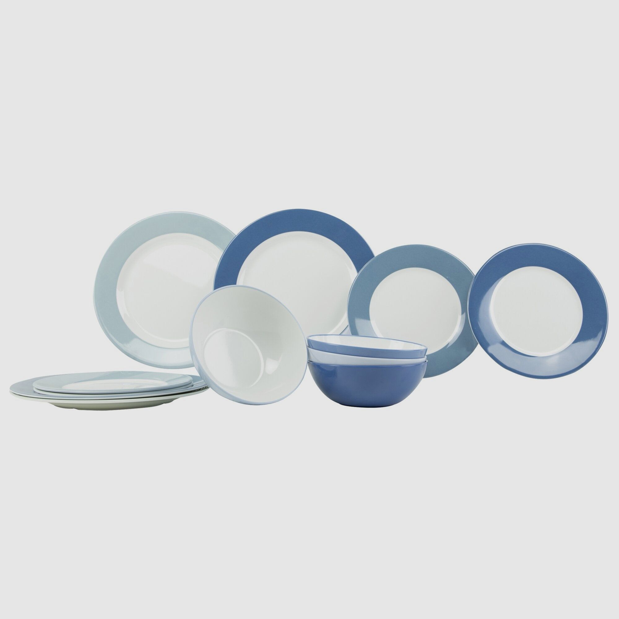 Tableware set Colour Line, blue, image 2 of 8