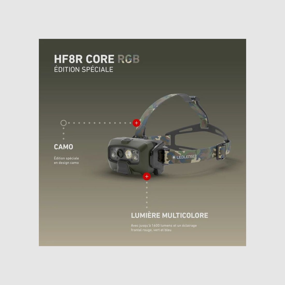 Ledlenser HF8R Core Camo Hoofdlamp, afbeelding 2 van 3
