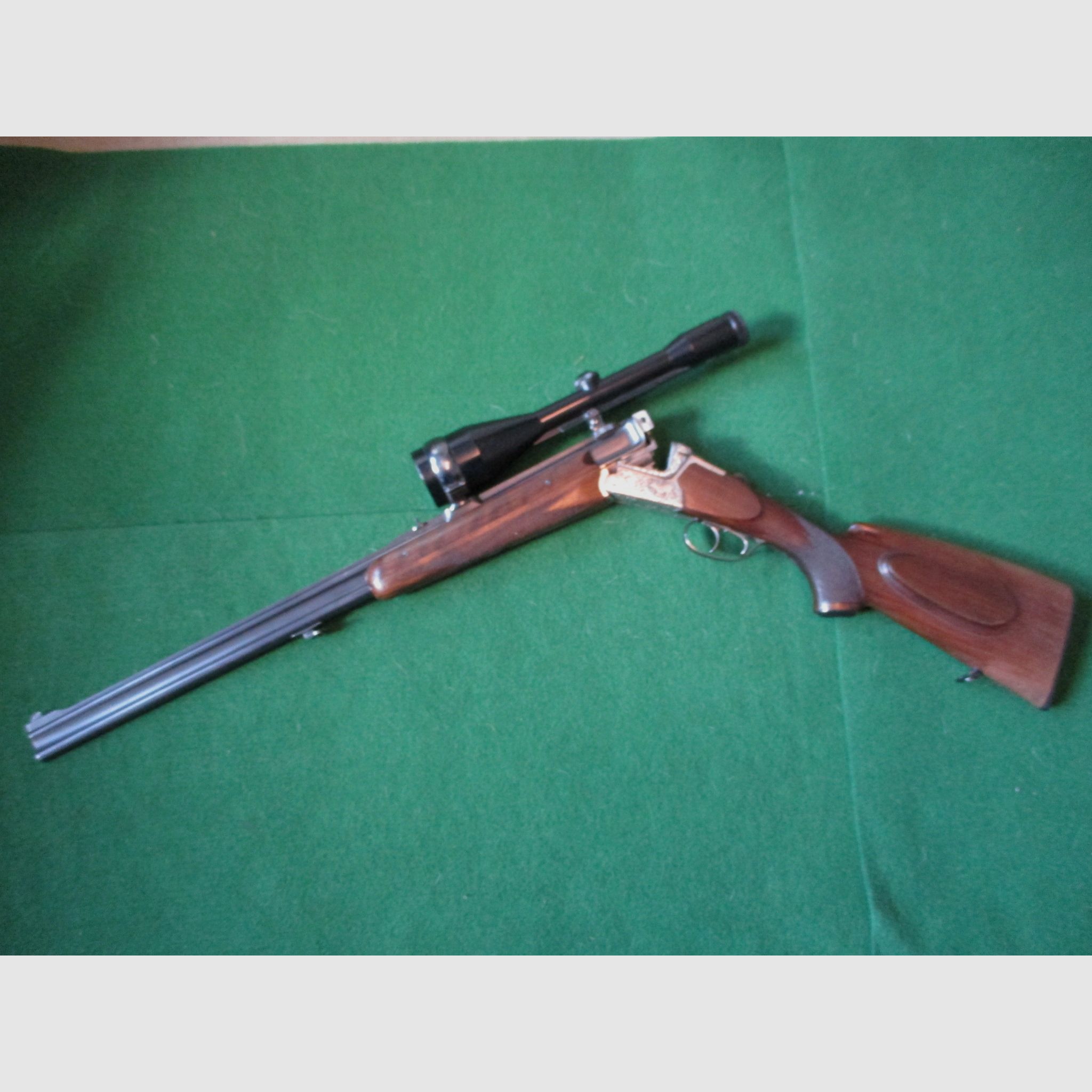 Bockdoppelbüchse, Berg und Tal, Heym, Kal. .30-06 u 5,6x50 R Mag