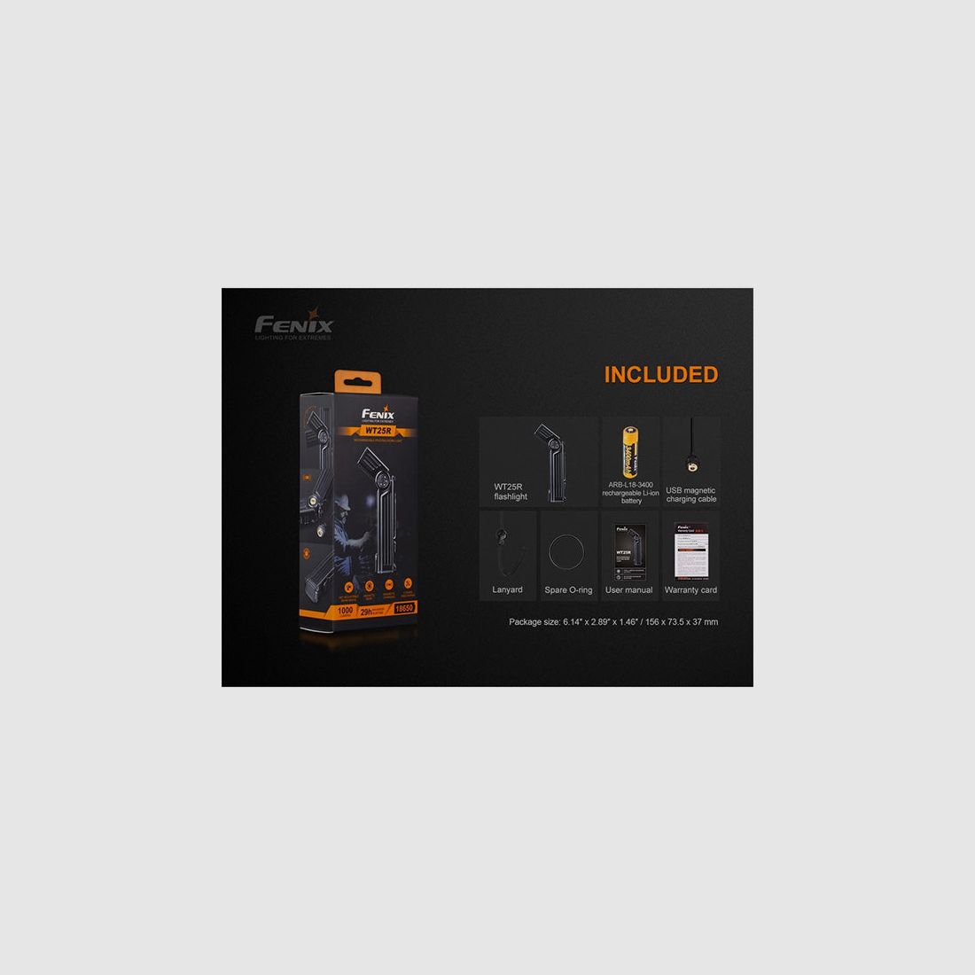 Multifunctional LED Flashlight WT25R, 1,000 Lumens, incl. battery, image 6 of 7