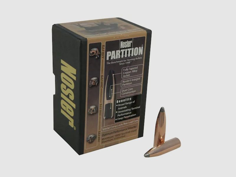 Proiettile Nosler Partition .338/.338 250GR Spitzer 50 pezzi