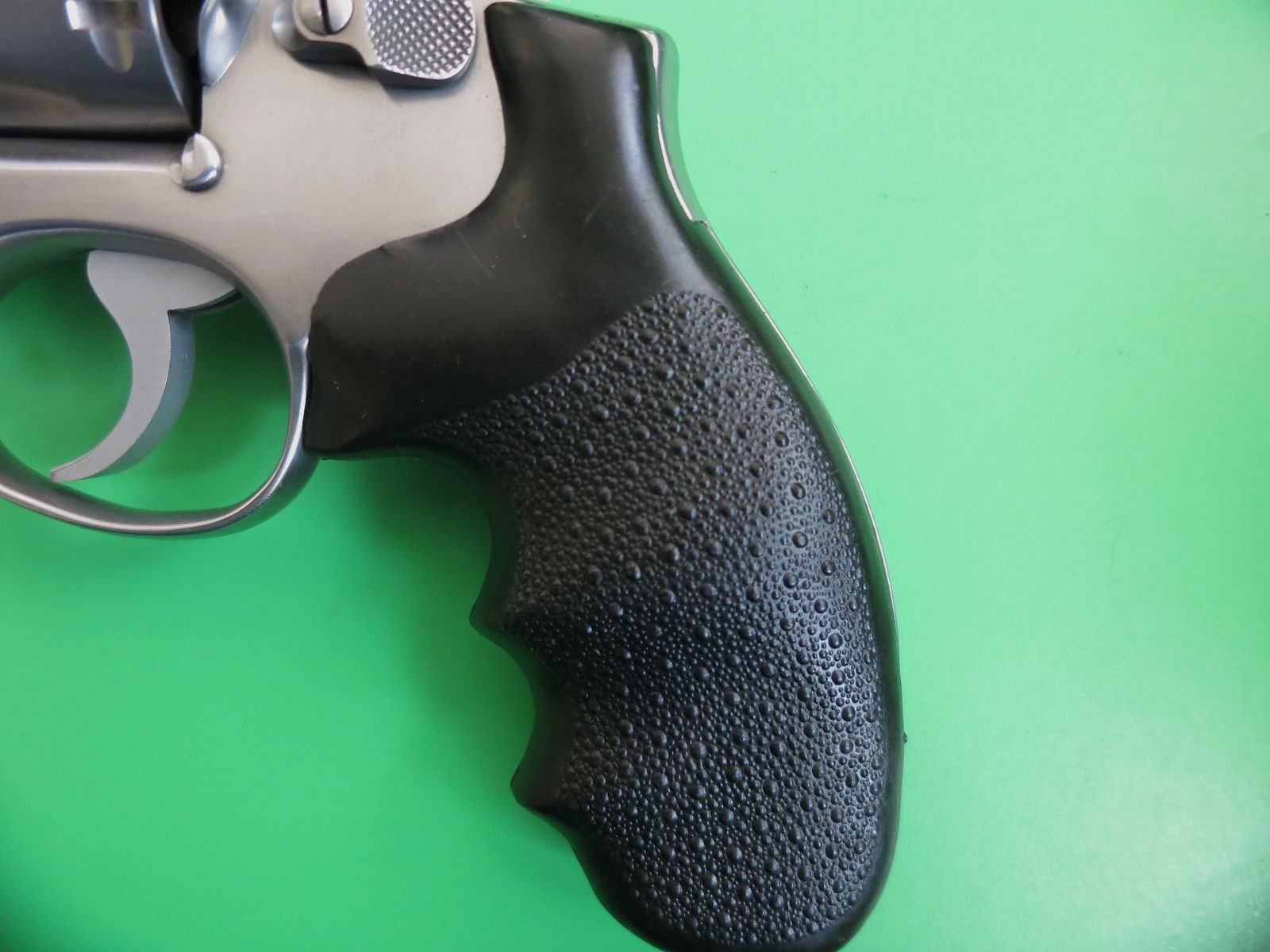 Smith&Wesson Mod. 64, .38 Special, 2" barrel, stainless, HOGUE-Monogrip, Fangschuß   #91