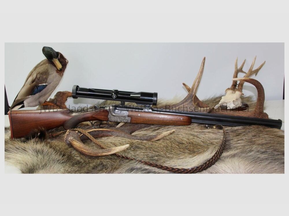 Merkel bolt-action rifle Q1 with Zeiss Diatal 7x65R; 12/70