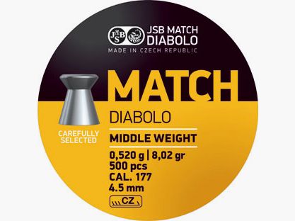 JSB Match Medium 0.52g 4.49mm Diabolo Ammunition