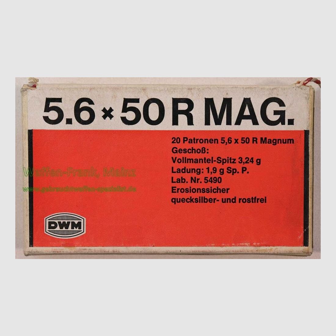 DWM, Karlsruhe Büchsenpatronen 5,6x50R Mag