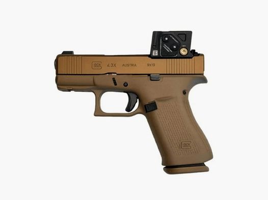 Pistole Glock Mod. 43X Combo mit COA, Kal. 9x19, coyote