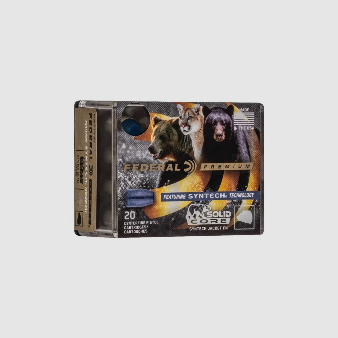 Federal Premium Solid Core .40 S&W 165GR Solid 20 Patronen