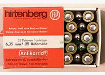 Hirtenberger / Austria Cartuchos de Pistola 6,35 mm/.25 ACP