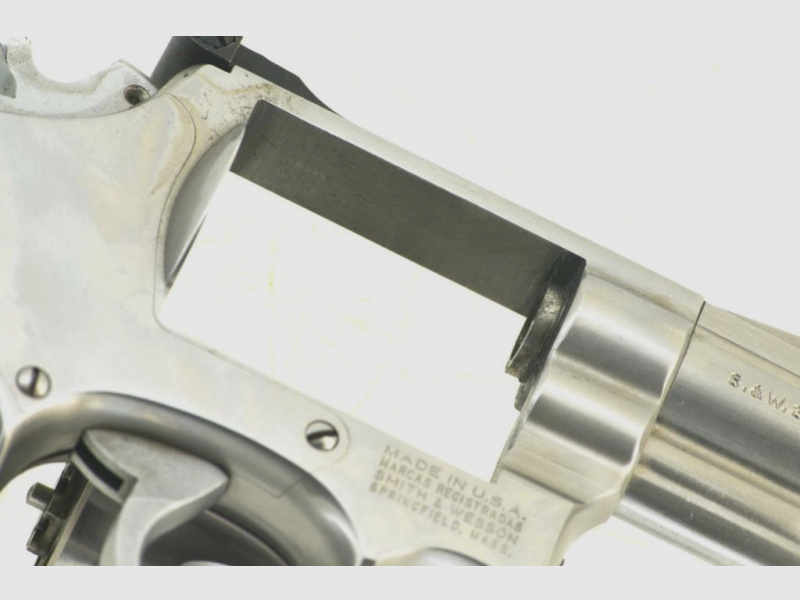 Revolver Stupsnase Fangschusswaffe Smith & Wesson Mod. 66-2 Kal. .357 Magnum Bj. 1983, stainless, 1a