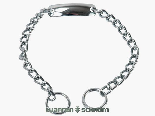 Kettenwürger mit Namensschild Chrom
