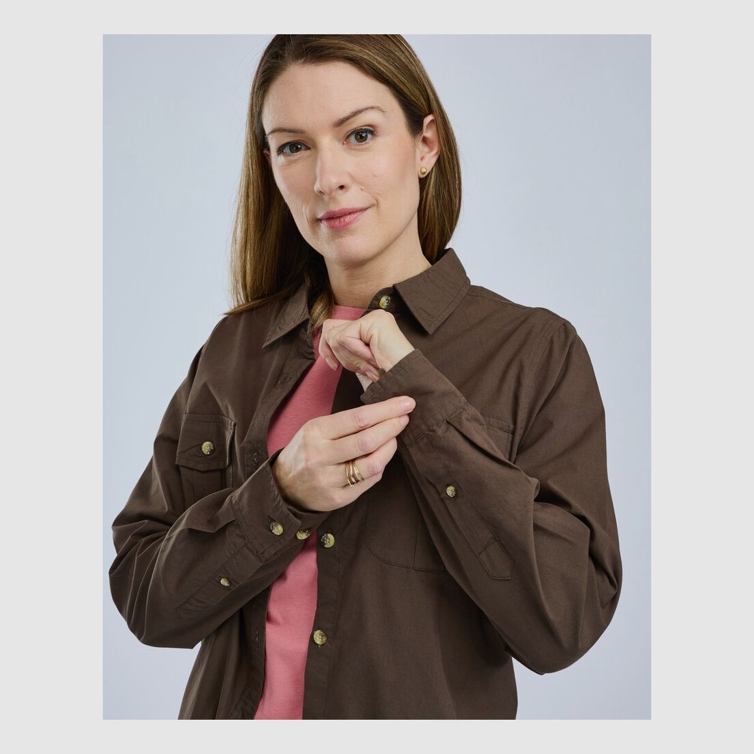 Pinewood InsectSafe Poplin Blouse (Dark Olive), imagen 3 de 6