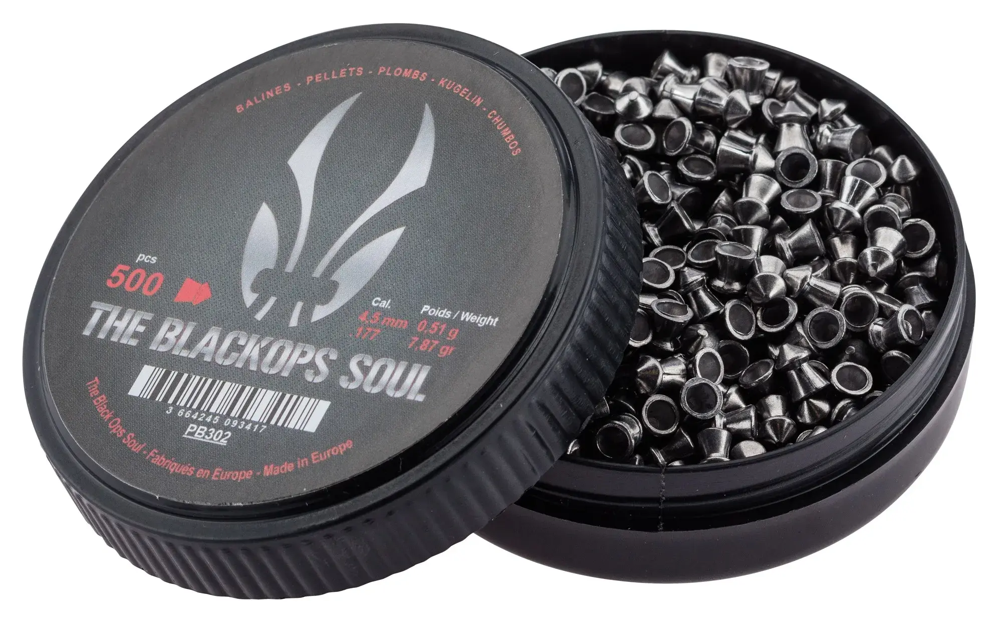 Balines The Black Ops Soul Cabeza Punta Calibre 4.5 MM, imagen 4 de 8