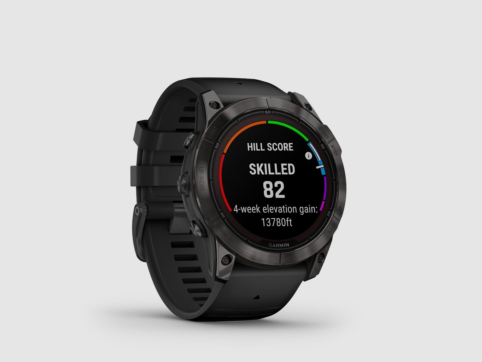 Garmin fēnix® 7X Pro – Edizione Sapphire Solar, Nero/Grigio Carbonio Titanio con cinturino in silicone QuickFit® da 26 mm