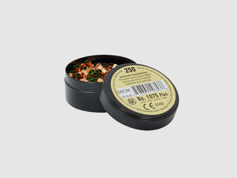 ZĂĽndhĂĽtchen Vorderlader AnzĂĽndhĂĽtchen RWS No. 1075 Plus Durchmesser 4,47 mm 250 StĂĽck (P18)