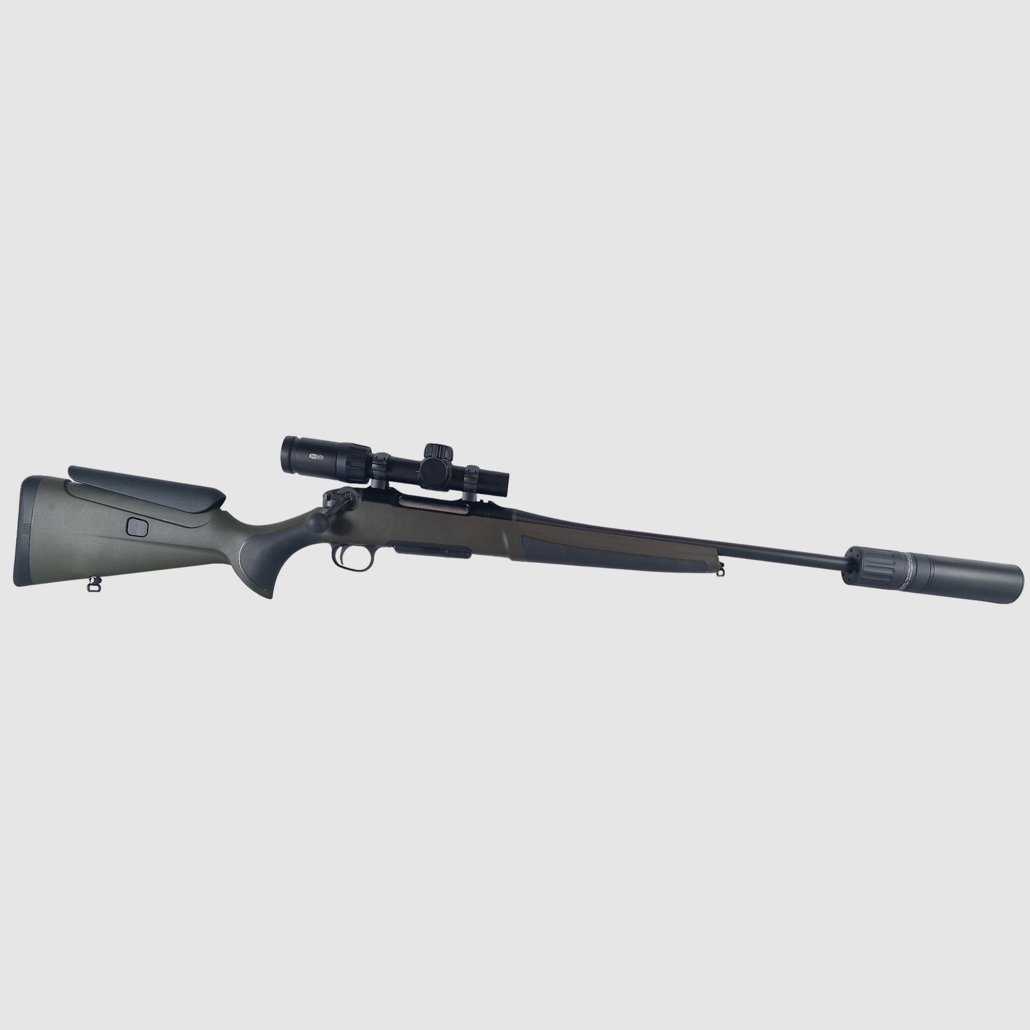Haenel Jäger NXT im Kal. 308 Win mit Schalldämpfer und Drückjagd Glas Meopta 1-6x24 LP