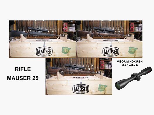 RIFLE DE CERROJO DE CAZA MAUSER 25 RECTILÍNEO