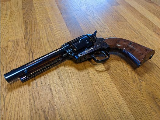 Colt Single Action Army 45 blue CO2 revolver caliber 4.5 mm BB Peacemaker *defective*