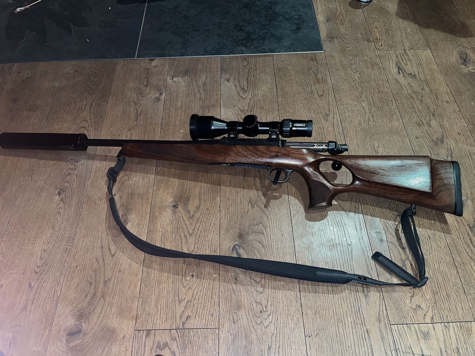 Repetidor de cerrojo Steel Action HS 308 culata de agujeros Liemke Merlin 42 Hausken