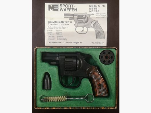 ME 86 Revolver 6mm Flobert mit Wechseltrommel .22  "Sahnestück"