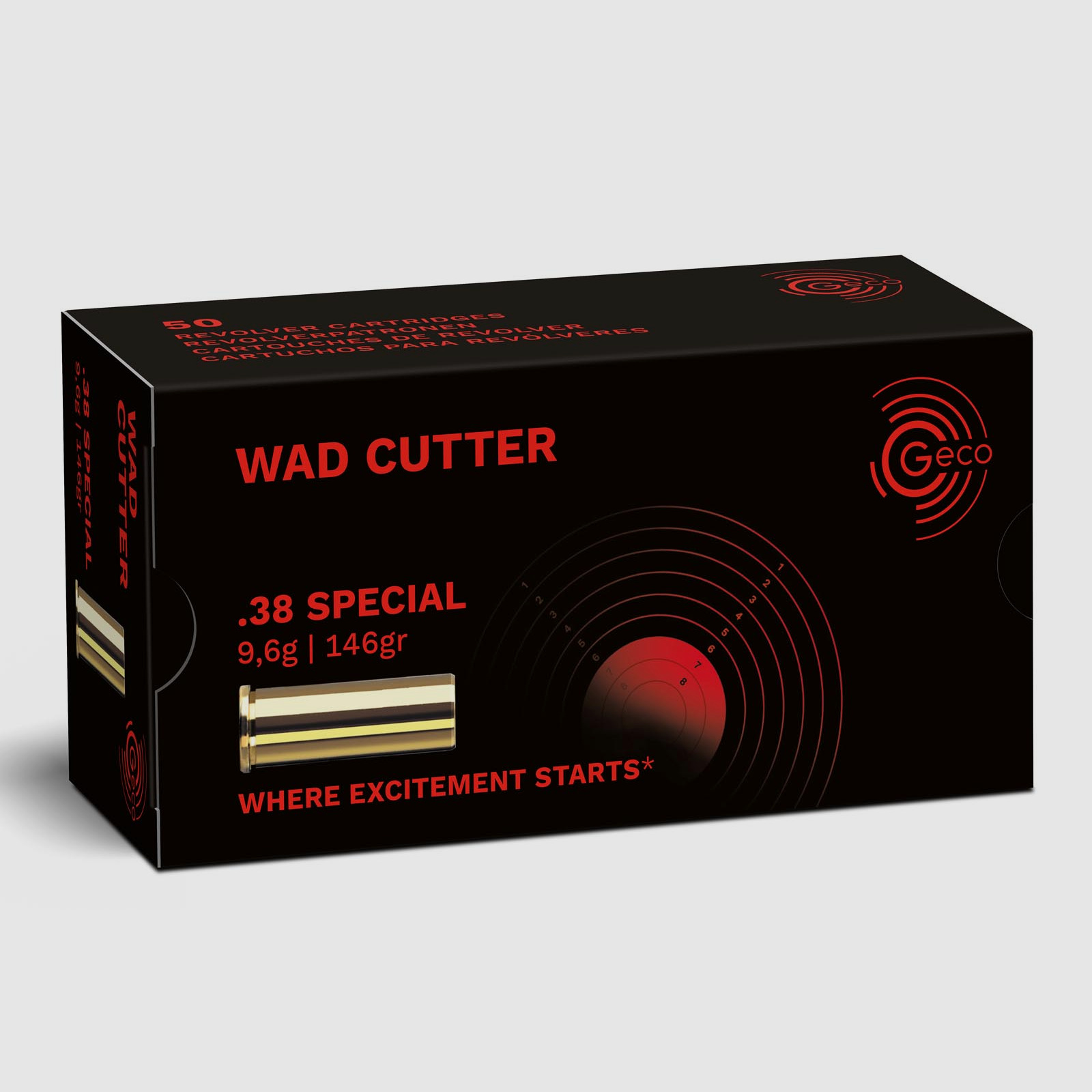 Geco WC 9,6g - 148gr .38Special