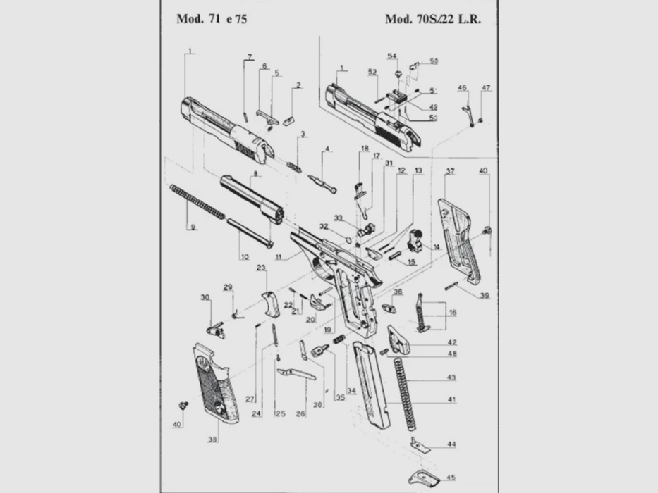 Ersatzverschluss zum Zerlegen für Beretta 71