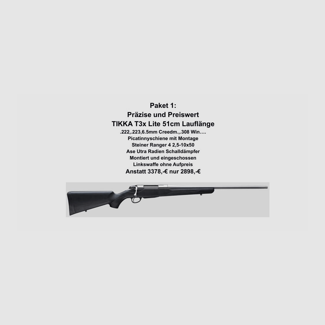 Tikka T3, ASE, Steiner, Angebote