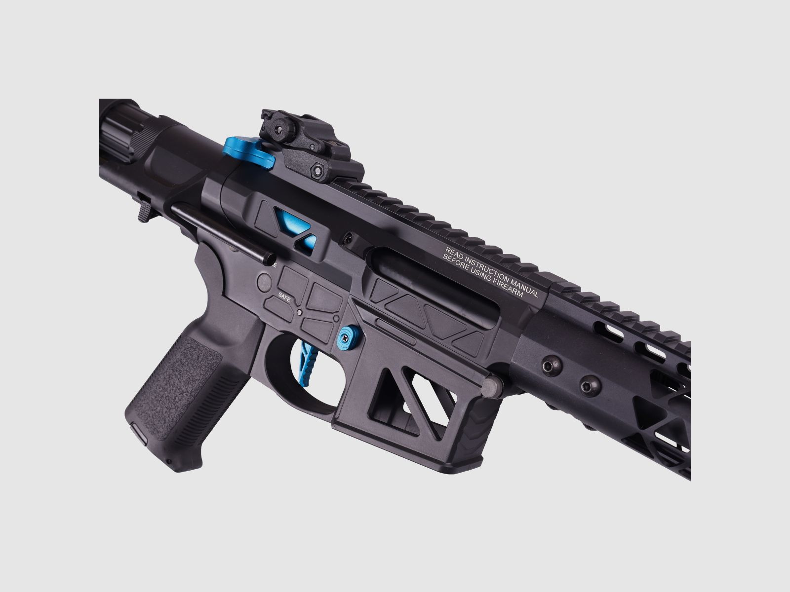 GP R15 FREYA ALPHA Full Skeleton PDW 13" gen.2 M-LOK Czarny/Niebieski S-AEG Wolny od 18 lat -F- | Delta Armory
