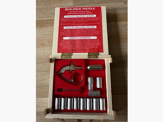 Berloque 2mm Pinnfire Schlüsselanhänger Signalmunition Knallpatronen Geschenkebox
