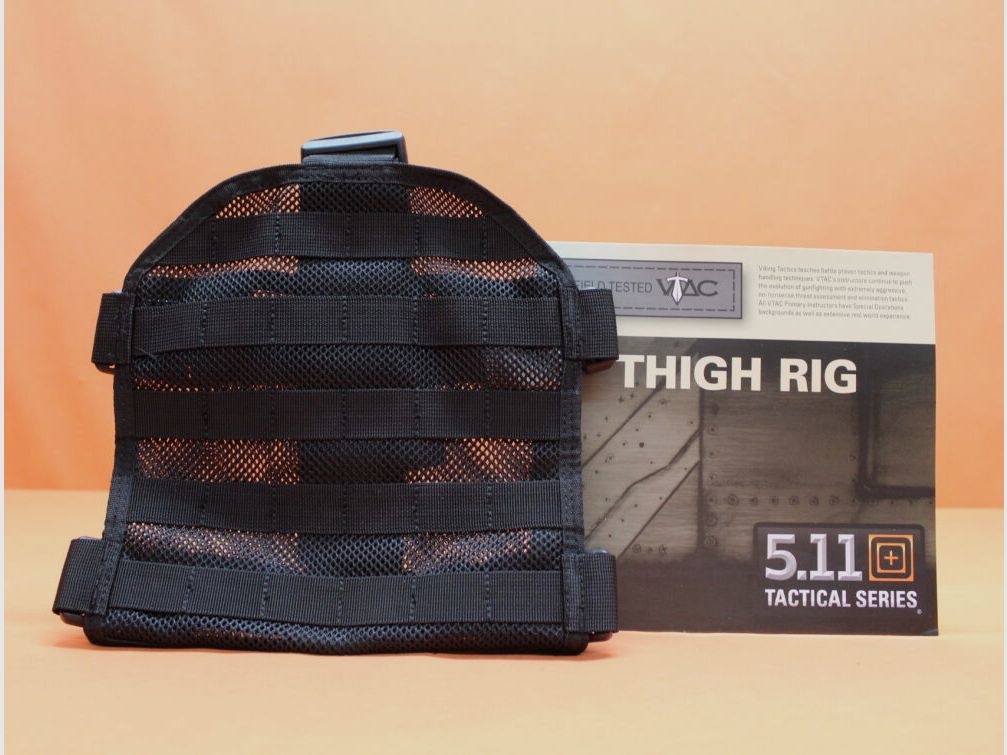 5.11 Thigh Rig (58633) 019 Black: Plataforma de muslo con bucles de cinta