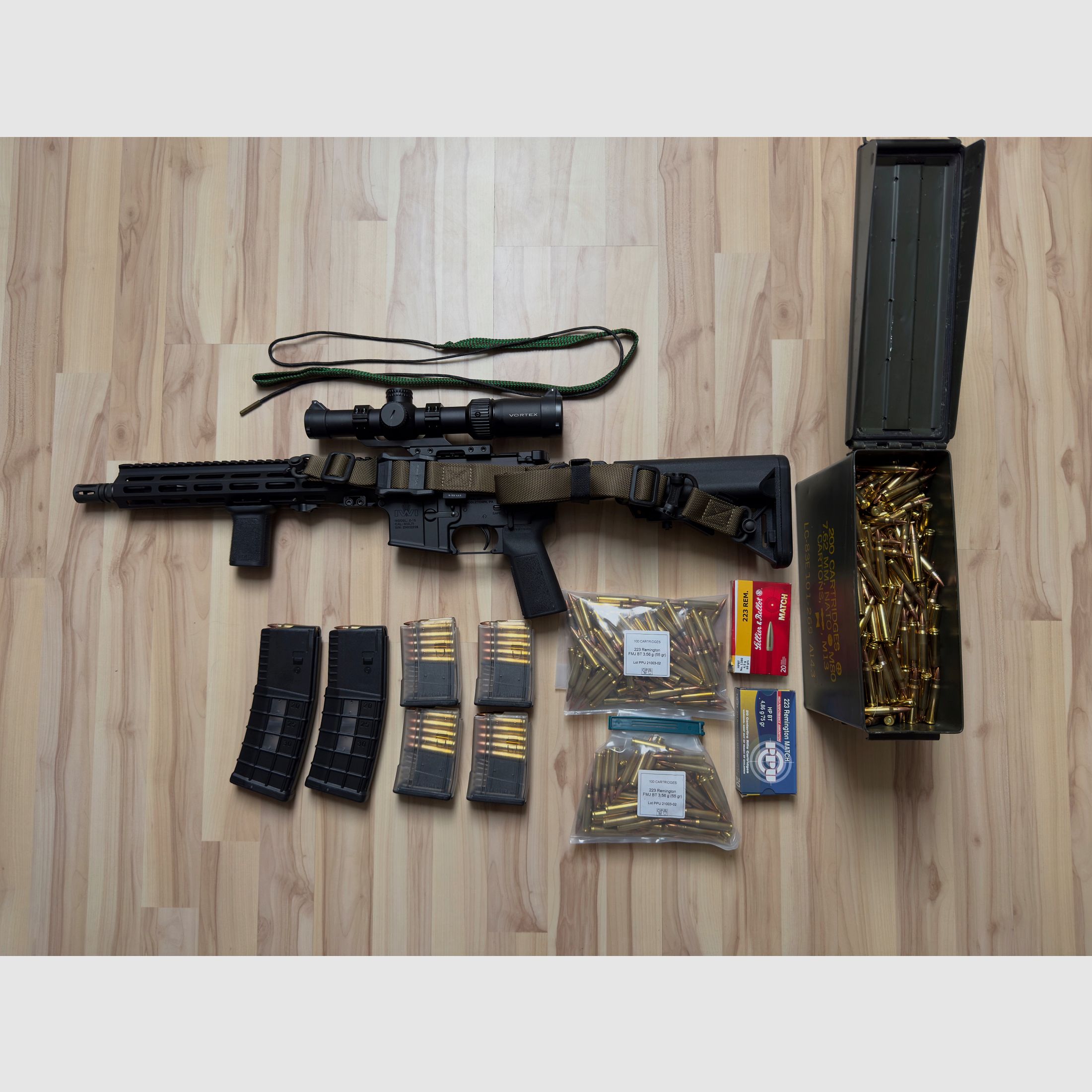 IWI Zion 12,5" AR15 223/5.56 Komplettset + LPVO, Magazine, Munition....uvm.