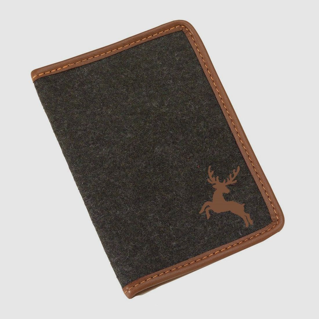 Étui de permis de chasse AKAH en loden marron