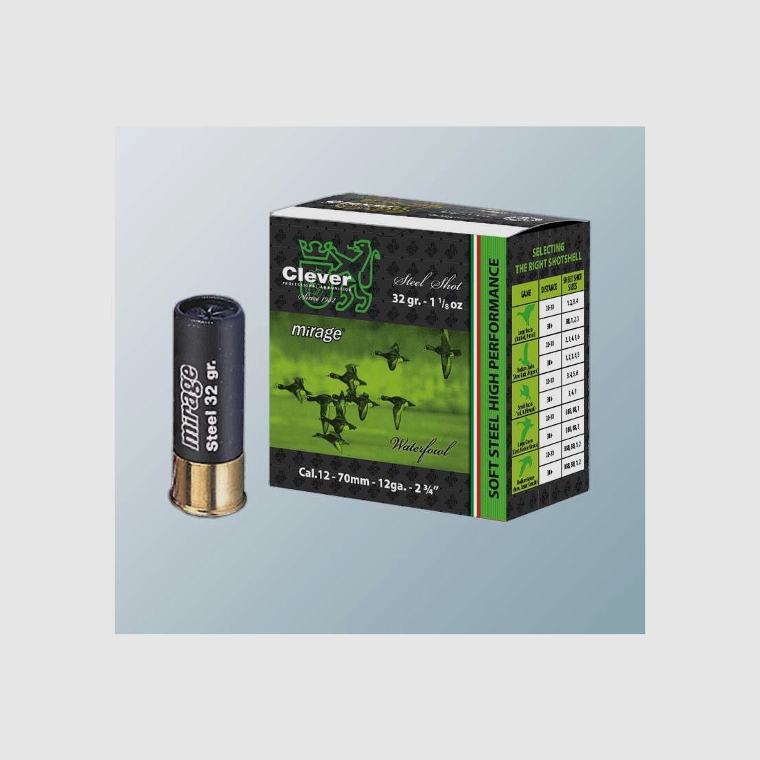 Clever Mirage cal. 12/70 T3 Steel Hunting 32 gr No. 3