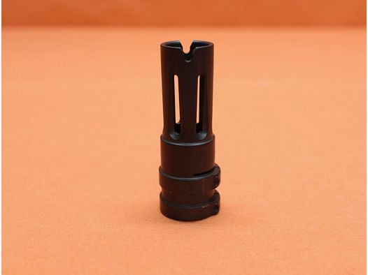 Steger Steyr Mannlicher AUG-Z : Suppresseur de flamme Steger avec fixation à pince pour canon Ø 19,8mm, acier brunie