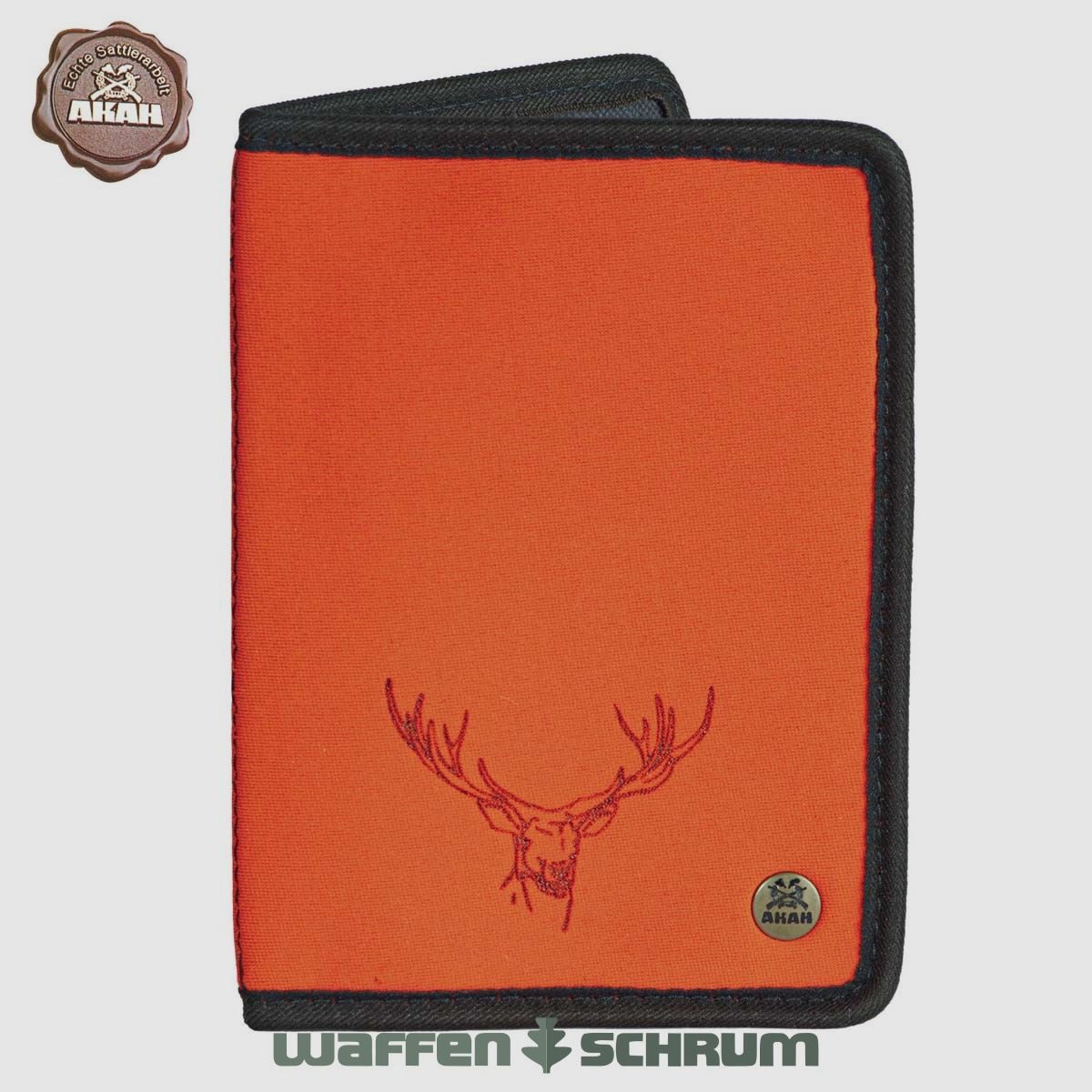 AKAH Jagdscheinetui Neopren Hirsch Orange