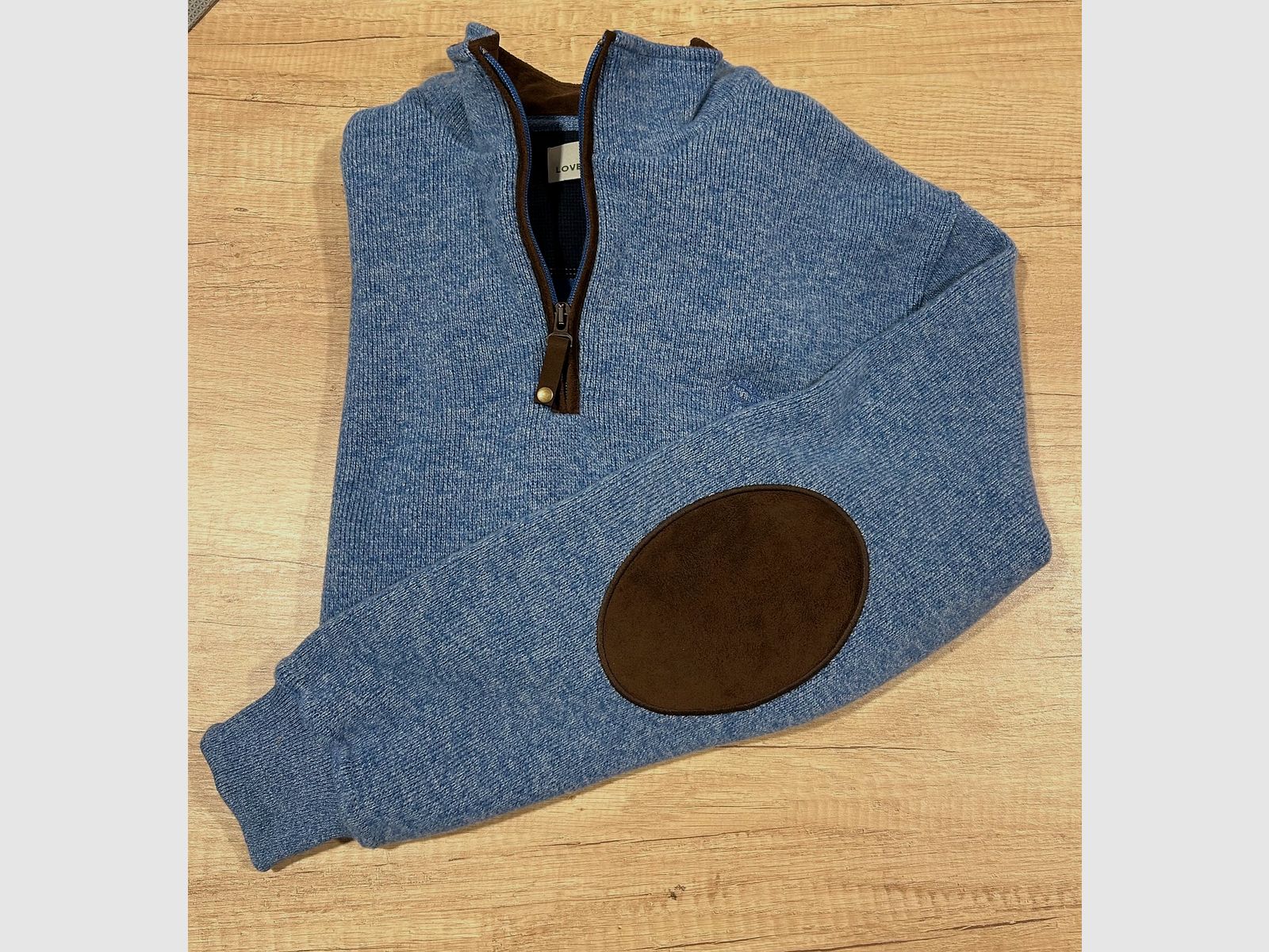 SWEAT MIT REISSVERSCHLUSS BLAU CHINE MIT ÄRMELN – Größe 3XL, Bild 2 von 2