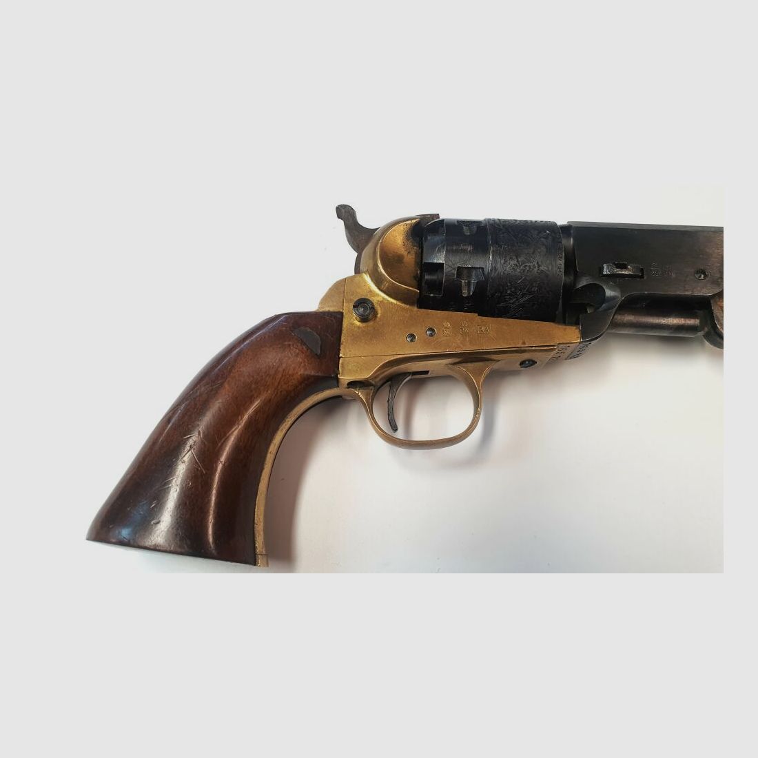 C.O.M. (Consorzio Officine Meccaniche) Percussion Revolver COM Gardone Navy Model - .44 Black Powder Only, Buntline Revolver