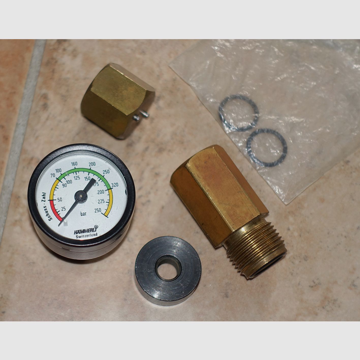 Hämmerli Manometer + Adapter usw.
