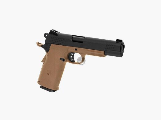 Softair - Pistole - KJ Works KP-11 Full Metal GBB-Tan - ab 18, ber 0,5 Joule