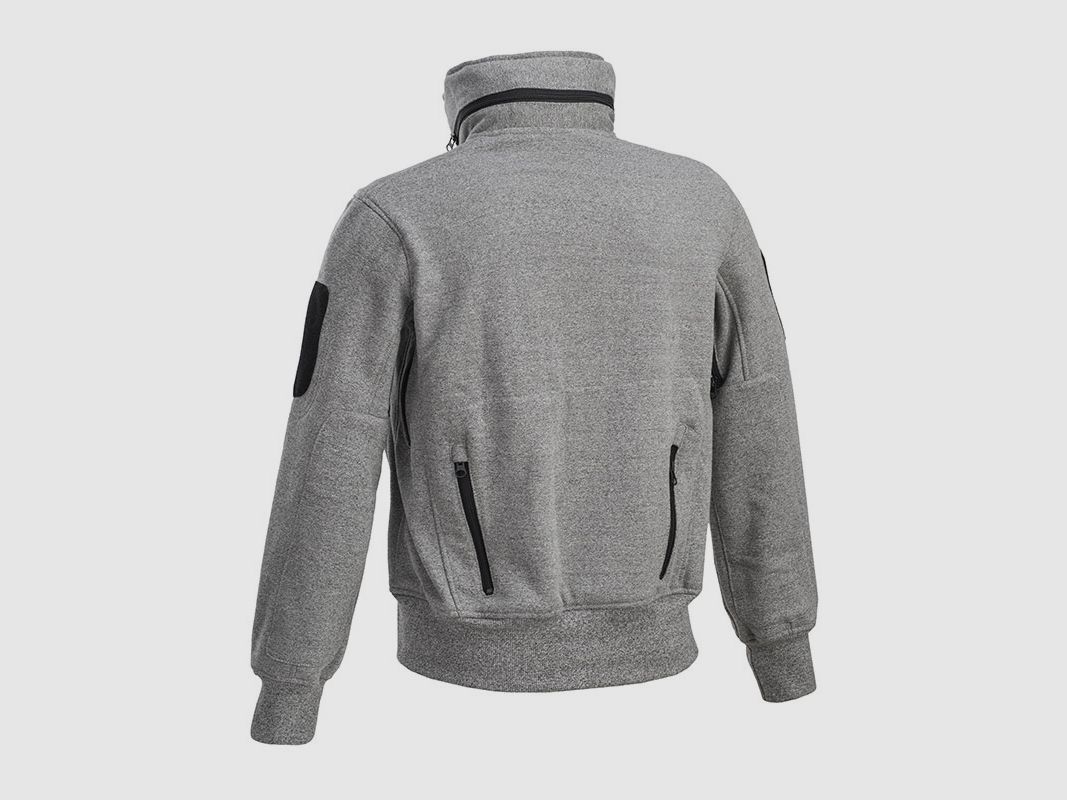 DEFCON 5 – FLEECE MIT KAPUZE GRAU MELANGE, Bild 2 von 2